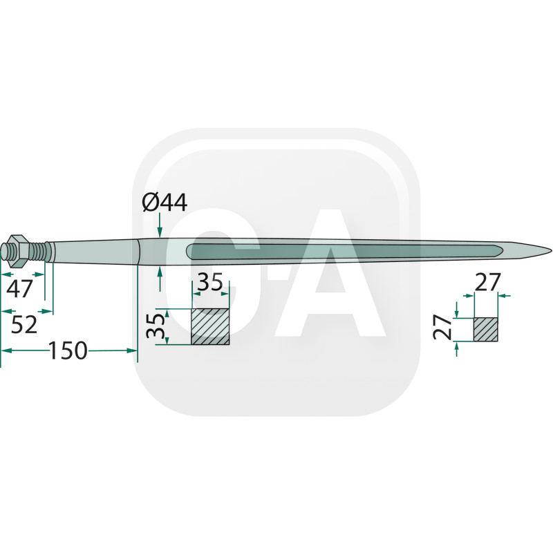 Dent chargeur frontal